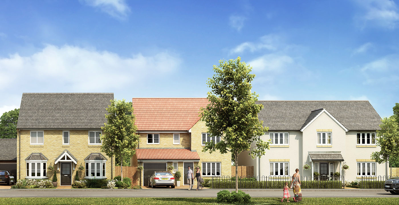 Larkfleet Homes Norfolk and Suffolk, example of Larkfleet Homes development